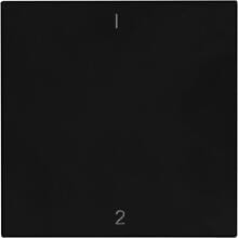 OPUS 55 Flächenwippe für BRiDGE und Wandsender-Modul, Symbol 1/2, mattschwarz (514.445.61)