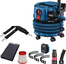 Bosch Pro HEAVY DUTY GAS 18V-12 MC Akku-Staubsauger, Staubklasse M, Auto-Start-Modul, blau (06019K2000)
