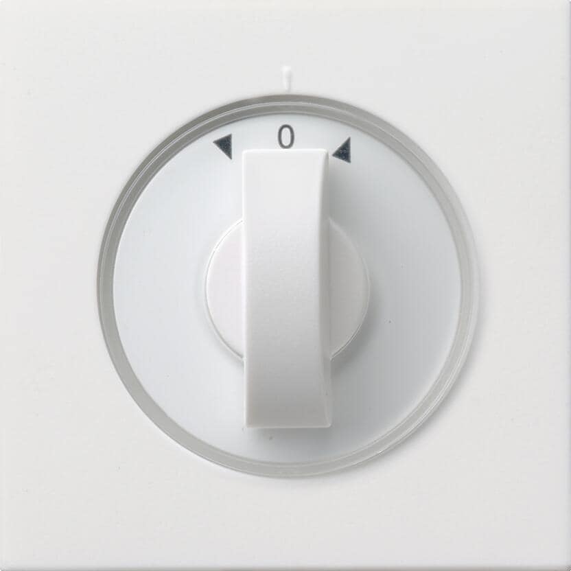 Gira 0666112 Abdeckung mit Knebel für Jalousieschalter-/taster und Zeitschalter, reinweiß glänzend