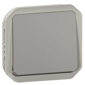 Legrand Plexo New Einsatz Taster Wechselkontakt 10A, Steckklemmen (SL), IP 55, grau (069541L)