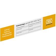 OBO Bettermann  KS-E DE Kennzeichnungsschild für Kabelanlage (7205423)