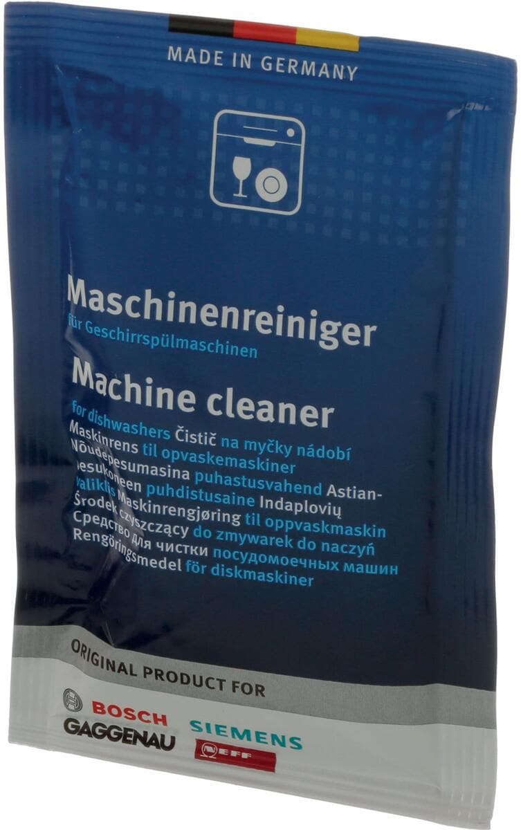 Bosch Siemens 00312219 Reiniger, Sample Maschinenreiniger für Geschirrspülmaschinen, Karton enthält 100 Stück (North Version)