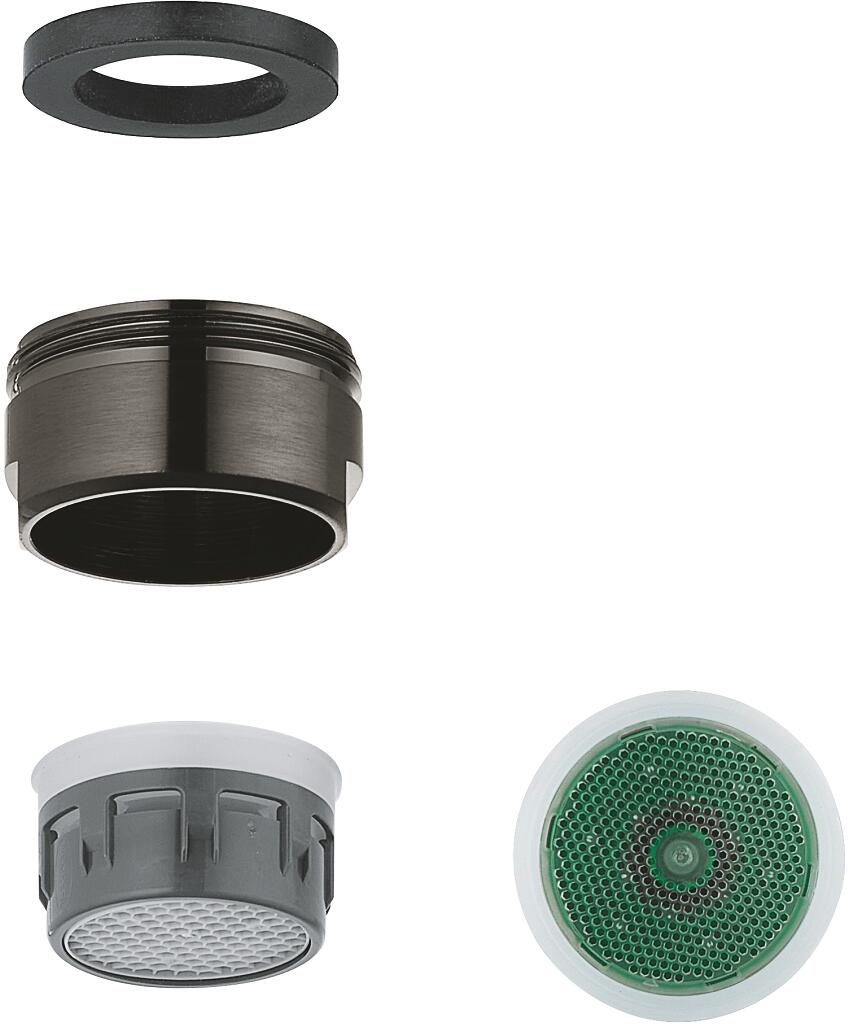 GROHE Strahlregler, Außengewinde, M 24 x 1, hard graphite gebürstet (46837AL0)