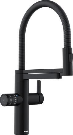 Blanco Evol-S Pro Soda Armatur, Hochdruck, flexibler Auslauf mit Umschaltbrause, schwarz matt (526629)