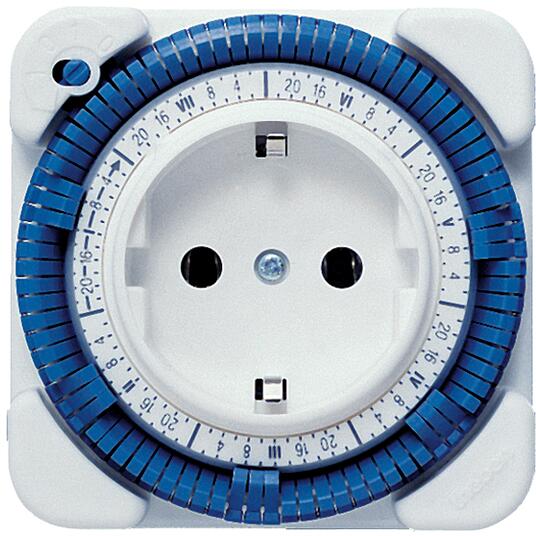 theben-timer 27 Analoge Steckdosen-Zeitschaltuhr 1 Kanal, Wochenprogramm, mechanisch, 400 W LED, 84 Schaltsegmente (0270930)