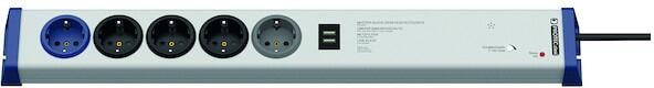 Protec.class PHOLMS HO Leiste, 4fach+USB, ÜS, NF, grau (05106384)