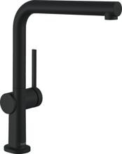 hansgrohe Talis M54 Einhebel-Küchenarmatur 270, Niederdruck/offene Warmwasserbereiter, 1 Strahlart, Messing, 215 mm, G ⅜ Anschlussschläuche, mit Rückflussverhinderer, mattschwarz (72859670)