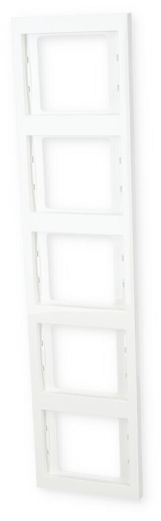 Berker 13537009 Rahmen, 5fach, senkrecht, K.1, polarweiß glänzend