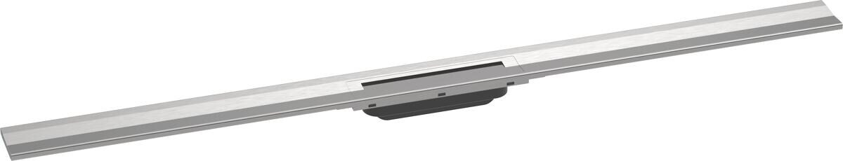 hansgrohe RainDrain Flex Fertigset Duschrinne 1200 kürzbar zur Wandmontage, Edelstahl, Edelstahl gebürstet, (56054800)