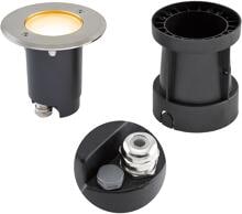EVN TALPA LED Bodeneinbau, schwenkbar, Edelstahl/Alu, inkl. Leuchtmittel, IP67, 230V, 5W, 3000K, 450lm, Phase dimmbar, mit selbstentlüftendem Ventil