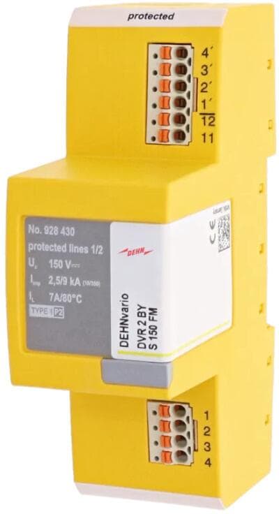 Dehn DVR 2 BY S 150 FM DEHNvario Kombiableiter für elektroakustische Anlagen (928430)