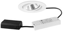 Brumberg BB03 LED-Einbaustrahlerset mit LED-Modul und Konverter DALI dimmbar mit Anschlussbox, 6W, 630lm, 3000K, rund, schwenkbar