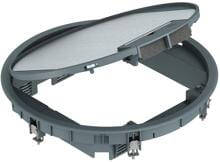 OBO Bettermann GESR9 U 7011 Geräteeinsatz für Unimontage, mit Griffbügel, rund, Ø324x61mm, Kunststoff, eisengrau (7405528)