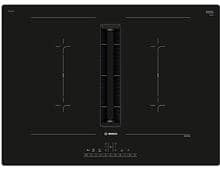 Bosch PVQ711HGA6 Serie 6 EEK: B Kochfeld mit Dunstabzug (HEZ9VDSB4 + PVQ711H26E), 70 cm breit, 500 m³/h, Induktion, Flachkanal, DirectSelect, rahmenlos aufliegend, schwarz
