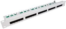 CobiNet 120553 Telefonieverteilerfeld Kat.3, 25xRJ45, 19" 1HE, ohne V-Kanal, lichtgrau (120553)