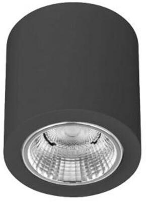 Brumberg APOLLO MINI LED-Anbaudownlight, 3500 K, 1391 lm, 10,5 W, 55°, Reflektor silber/facettiert, DALI, rund, schwarz (43612185DA)