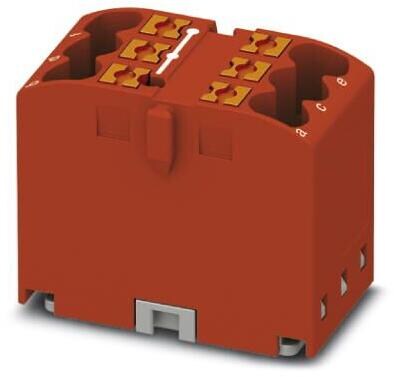 Phoenix Contact PTFIX 6X2,5-G RD Verteilerblock, Grundklemme, Push-in, 6-Polig, rot