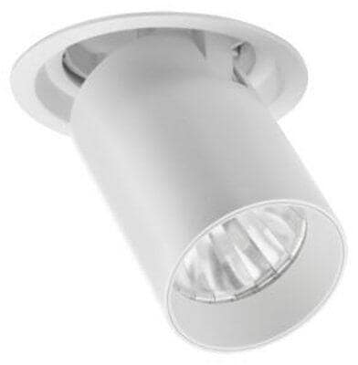 Brumberg TRAXX MINI LED-Einbaurichtstrahler 230 V AC, 50Hz, 15W, 20°, 4.000K, CRI > 90, rund, dreh- und schwenkbar, DALI dimmbar, weiß struktur (88742