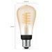 Philips Hue White Ambiance LED Lampe, Filament Edison, ST64, E27, 7W, 550lm, 4000K (929002477701)