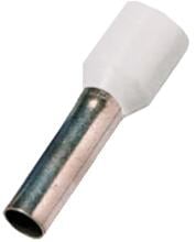 Intercable ICIAE056 Aderendhülse DIN46228T4, 0,5qmm, 6mm, verzinnt, weiß (180734)