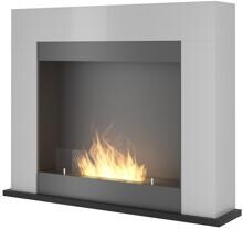 INfire Bioethanol Freistehender Kamin Portal 2, 1100x875x225mm, weiß (Portal 2)