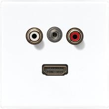 Cinch Audio / Miniklinke 3,5 mm / HDMI, alpinweiß, LS 990, Jung MALS1082WW
