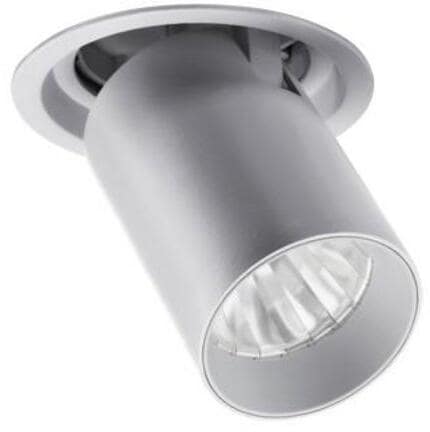 Brumberg TRAXX MINI LED-Einbaurichtstrahler 230 V AC, 50Hz, 15W, 1874lm, 60°, 3.000K, CRI > 90, rund, dreh- und schwenkbar, DALI dimmbar, silber struk