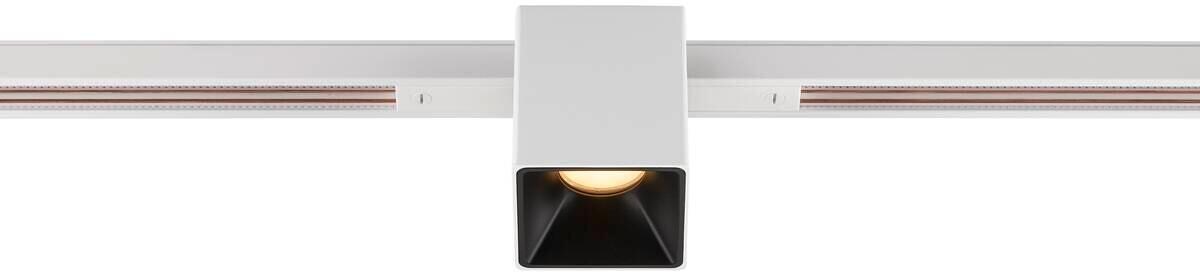 SLV 48V TRACK FIX-IT! Spot für Standard 48V Aufbauschiene, DALI dimmbar, eckig, 3000K, weiß/schwarz (1008973)