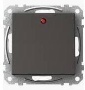 Elso WDE003146 Taster beleuchtet, 16A, Steckklemme, mit Wippe, Exxact, anthrazit