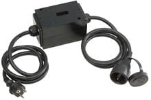Weingärtner Mobiler Stromzähler 230V 16A Schuko Stecker Kupplung, schwarz (45525)