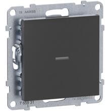 Legrand Seano with Netatmo Vernetzter Schalter inkl. Dimmeroption, mit Neutralleiteranschluss und Abdeckung, anthrazit (765931)