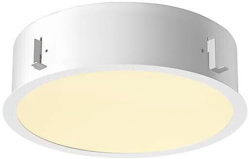 SLV MEDO 30 Deckeneinbauleuchte, Ø 30cm, mit Rahmen, rund, 8W, 3000/4000K, weiß (1008629)