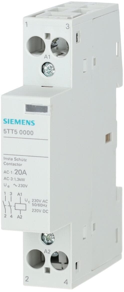 Contacteur Miniature MINICONT K - 9A 380V 50/60Hz - 1 Contact NO (Normalement Ouvert) - Pour Commande Et Protection Moteur - 9