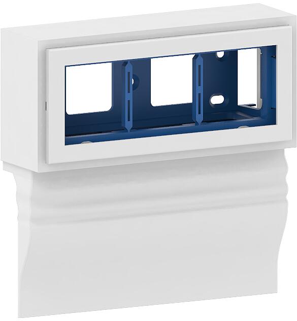 GGK 114303 Leerdose 4D 20x80BP-D3, universell, für drei Geräte, 45x45mm, weiß