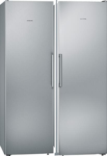 Siemens KA95NVIEP Europäischer Side-by-Side (KS36VVIEP, GS36NVIEP + KS39ZAL00), 120 cm breit, 588l, freshSense, noFrost, edelstahl