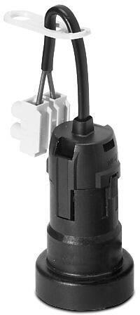 Houben Baupendel-Fassung, E27, Schraubklemme, schwarz (535785)