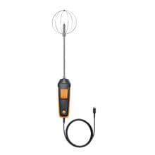 Testo Turbulenzgrad-Sonde, Luftgeschwindigkeit, Lufttemperatur, digital kabelgebunden, schwarz/orange (0628 0152)