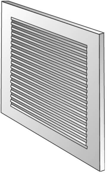 Helios LG 2525 w Wetterschutzgitter, 238x238, weiß (60323)