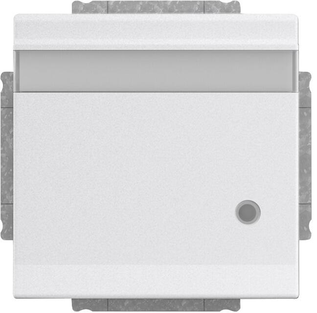 Busch-Jaeger 20 EUKNBL-83 SCHUKO Steckdosen-Einsatz mit Klappdeckel, Beschriftungsfeld und LED Kontrolllicht, future linear, alusilber (2CKA002018A155