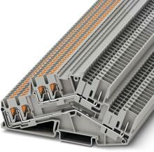 Phoenix Contact PTTBS 2,5-TWIN/2P Doppelstockklemme, 2,5mm², 500V, 18A, Push-in/Steckanschluss, grau (3210604)
