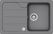 Schock Formhaus D-100S-A Granitspüle mit Ablauffernbedienung, Cristalite, reversibel, croma (FOMD100SAGCR)