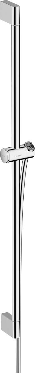 hansgrohe Unica Duschstange Pulsify S 90 cm mit Push Duschkopfhalter und Isiflex Duschschlauch 160 cm, Brausestange aus Messing, Chrom, (24401000)