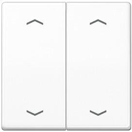 Jung AS102PWW Wippe mit Pfeilsymbolen für KNX Taster, 2fach, Serie: AS, alpinweiß