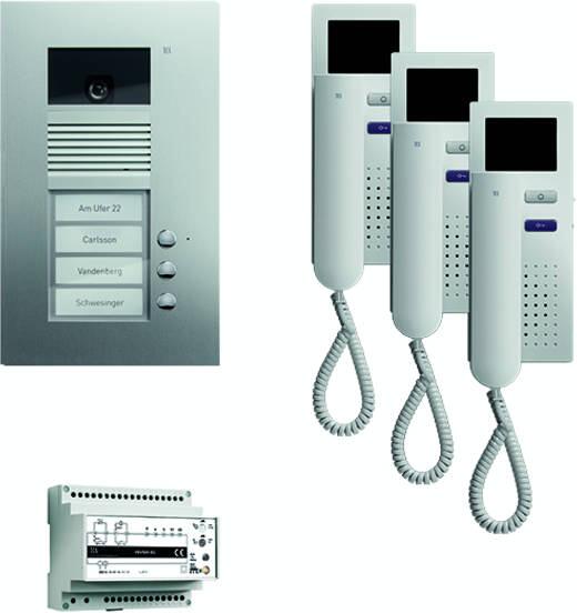 TCS PVU1630-0010 Video-Türsprechanlage zur UP, 3 Tasten, weiß/silber