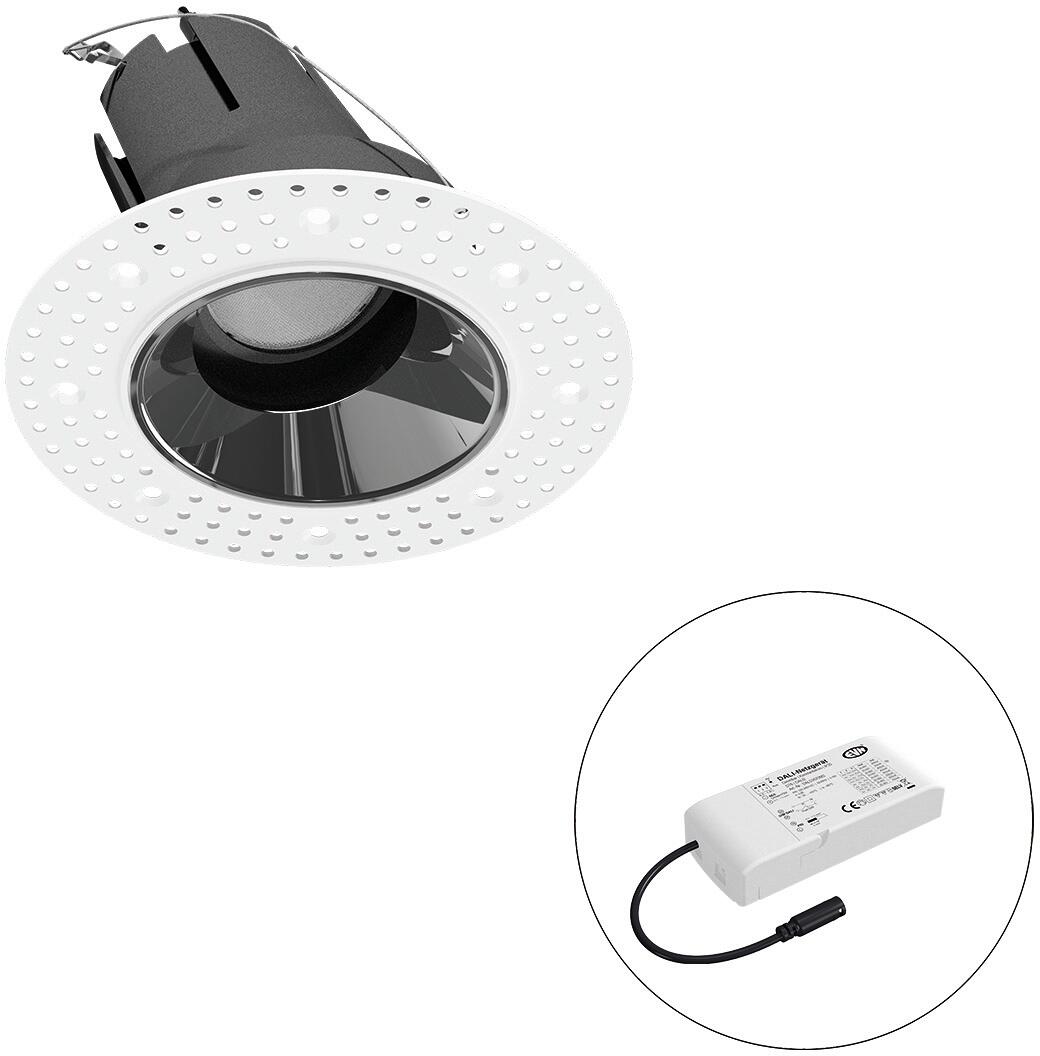 EVN SELECTO LED Deckeneinbau, rund, dreh-/schwenkbar, IP20, 220-240V/AC, 18W, 4000K, 2205lm, inkl. Netzgerät, DALI, Reflektor silber/hochglänzend, 6.4