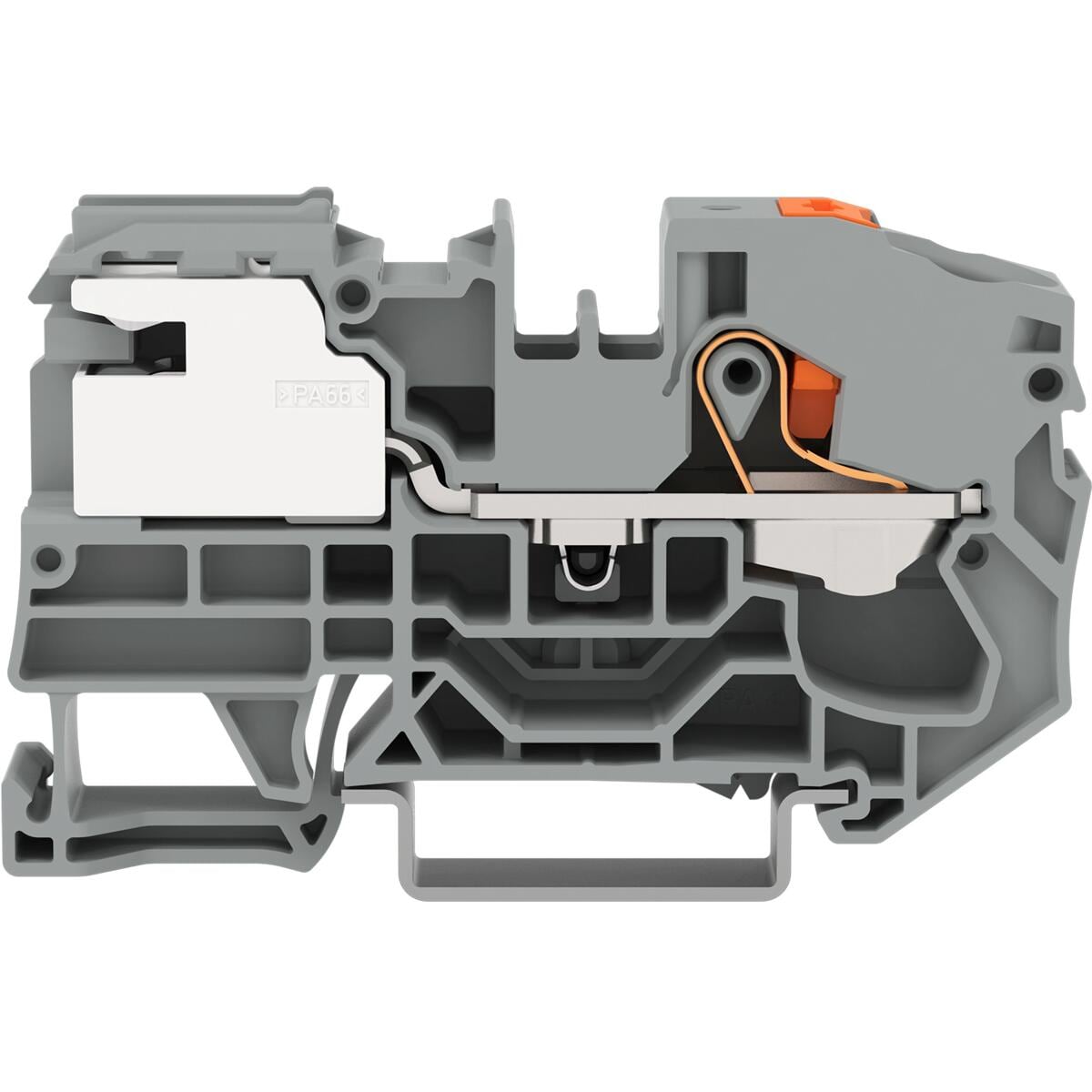 Wago 2216-7111 1-Leiter-Potentialausgleichsklemme, 16mm², Push-in Cage Clamp, grau