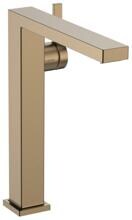 hansgrohe Tecturis E Einhebel-Waschtischarmatur 240 Fine CoolStart für Aufsatzwaschtische mit Push-Open Ablaufgarnitur, Messing, 5 l/min, Brushed Bronze, (73073140)