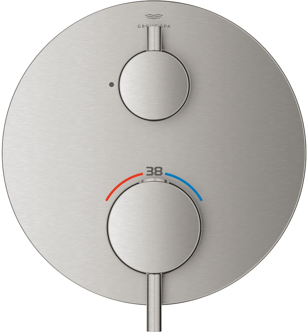 Grohe Fertigmontageset Für Badthermostat – UP-Wannen-Thermostat Verchromt Mit SafeStop Und Aquadimmer