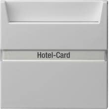 Gira 0140015 Hotel-Card-Schalter 10 AX 250 V~ beleuchtbar mit Beschriftungsfeld, Wechsler 1-polig, System 55, grau matt