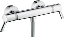 hansgrohe Ecostat Comfort Duschthermostat Care Aufputz mit extra langen Griffen, Messing, 17 l/min, mit Rückflussverhinderer, Chrom, (13117000)